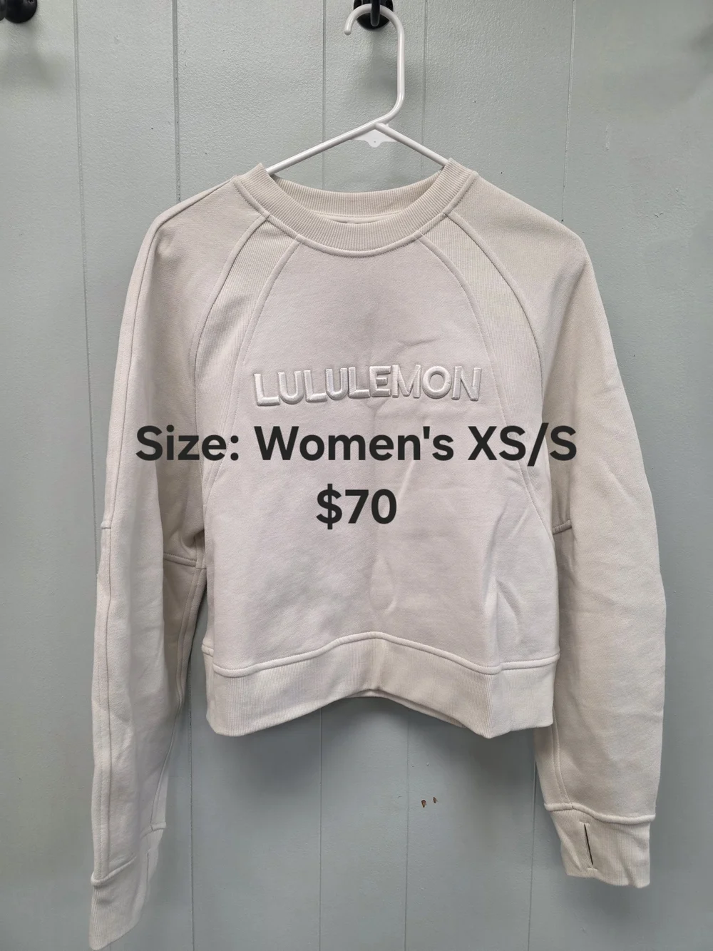 lululemon athletica Cream Crewneck Sweatshirt